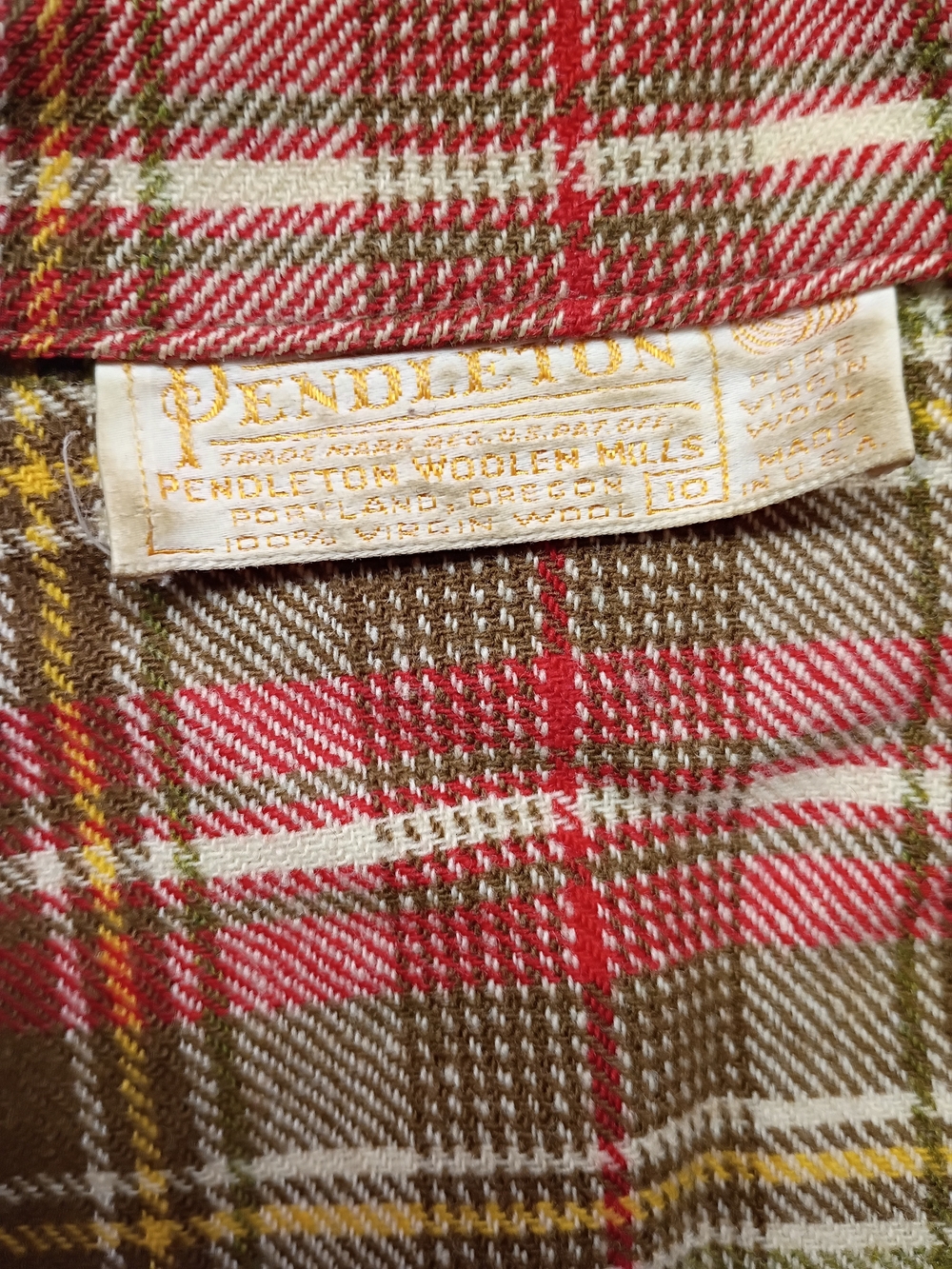 50's Pendleton Red Plaid Belted Wool Blazer - Picture 4 of 8